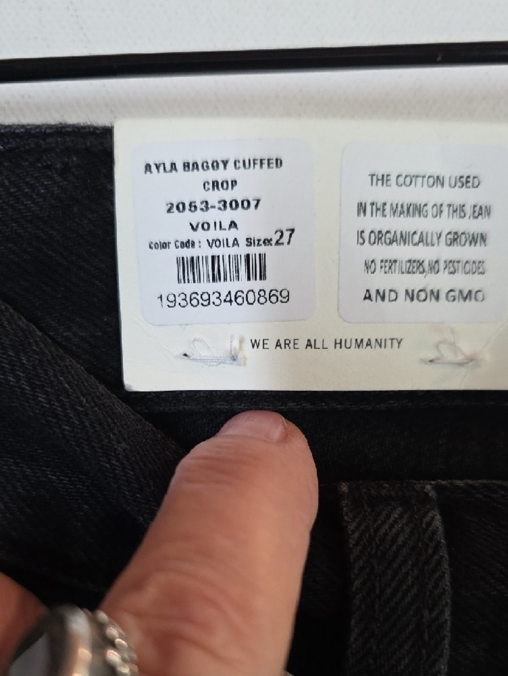 NEW $268 CITIZENS OF HUMANITY AYLA BAGGY CUFF CROP JEANS IN VOILA SIZE W27 - Picture 8 of 16